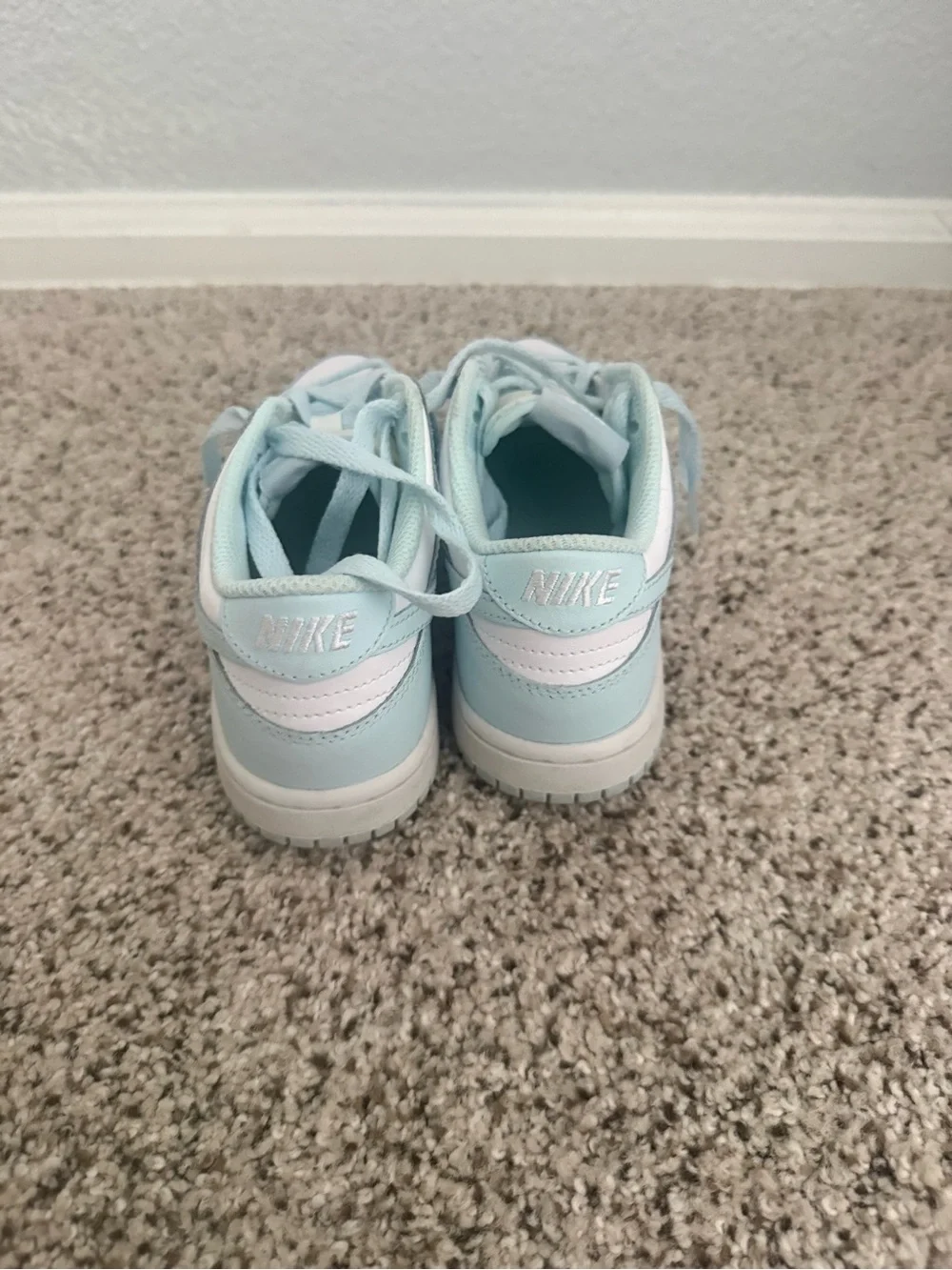 Nike Dunks Light Blue and White youth size 1